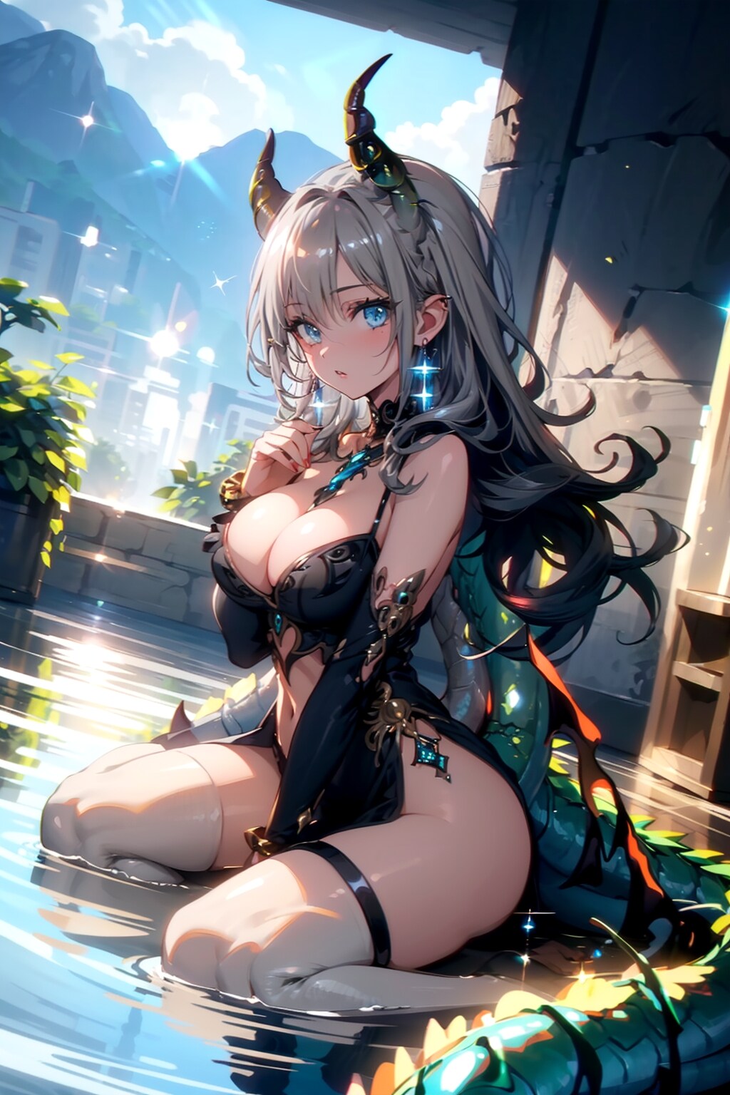 ドラゴン娘さん（闇属性）