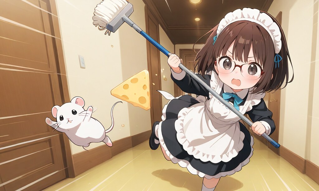 ネズミさんと追いかけっこ