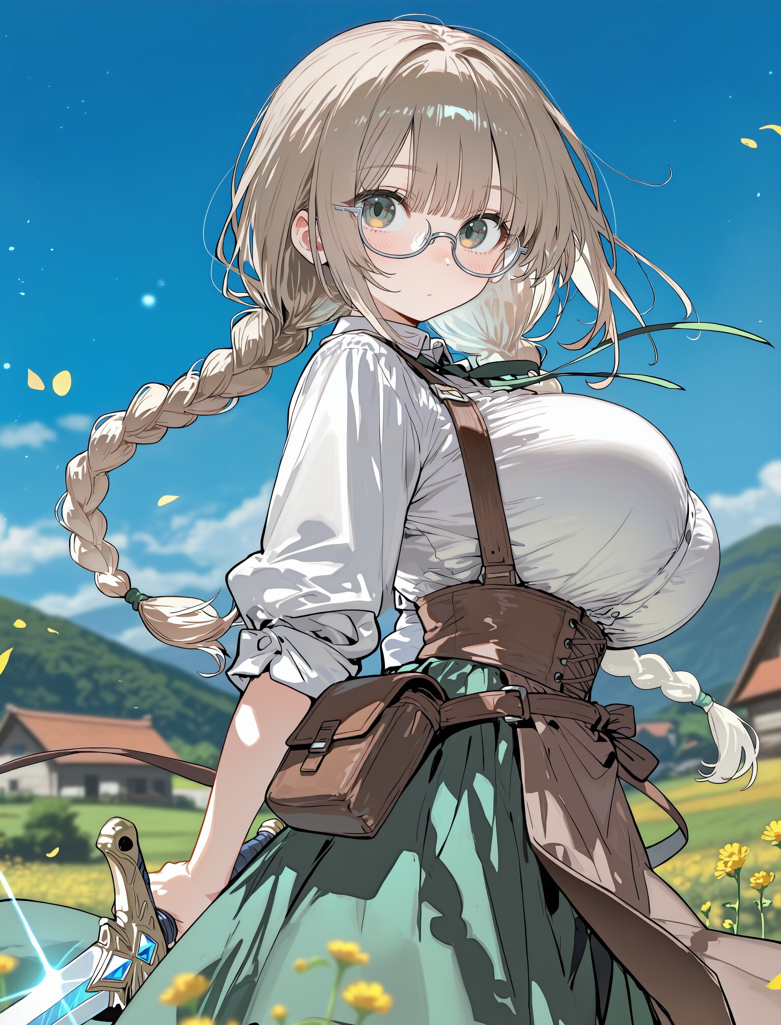 レベル１　おっぱい眼鏡三つ編み旅立ち