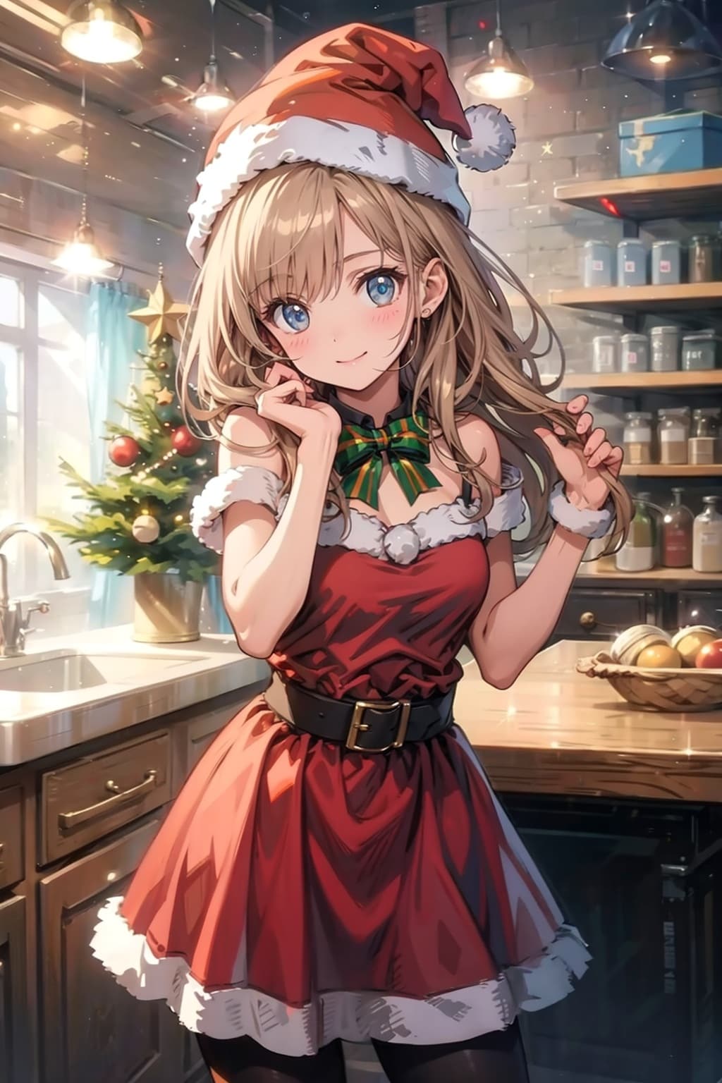 サンタコスの美少女 | の人気AIイラスト・グラビア