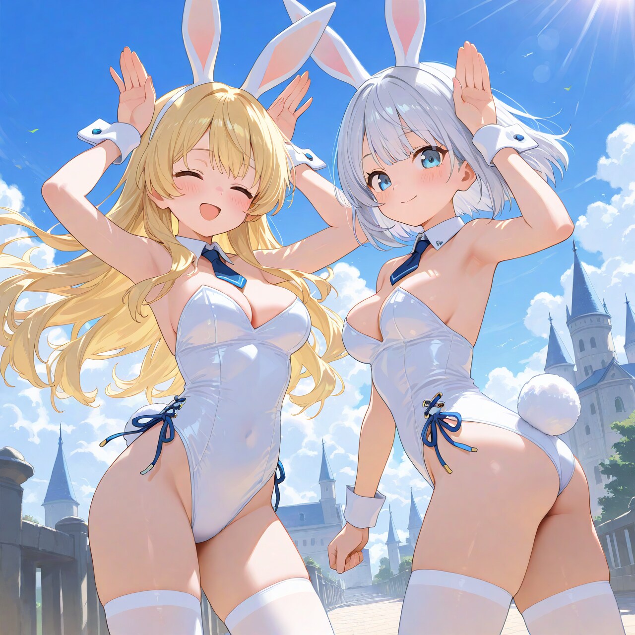 お城の白うさぎ