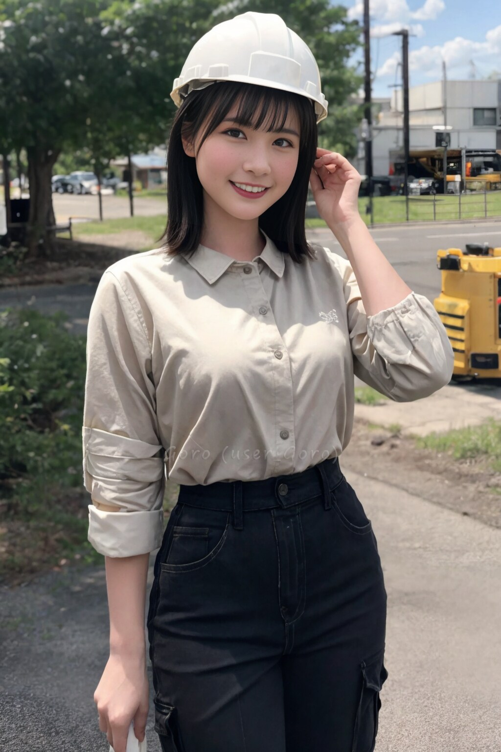 みちるさんの工事現場視察