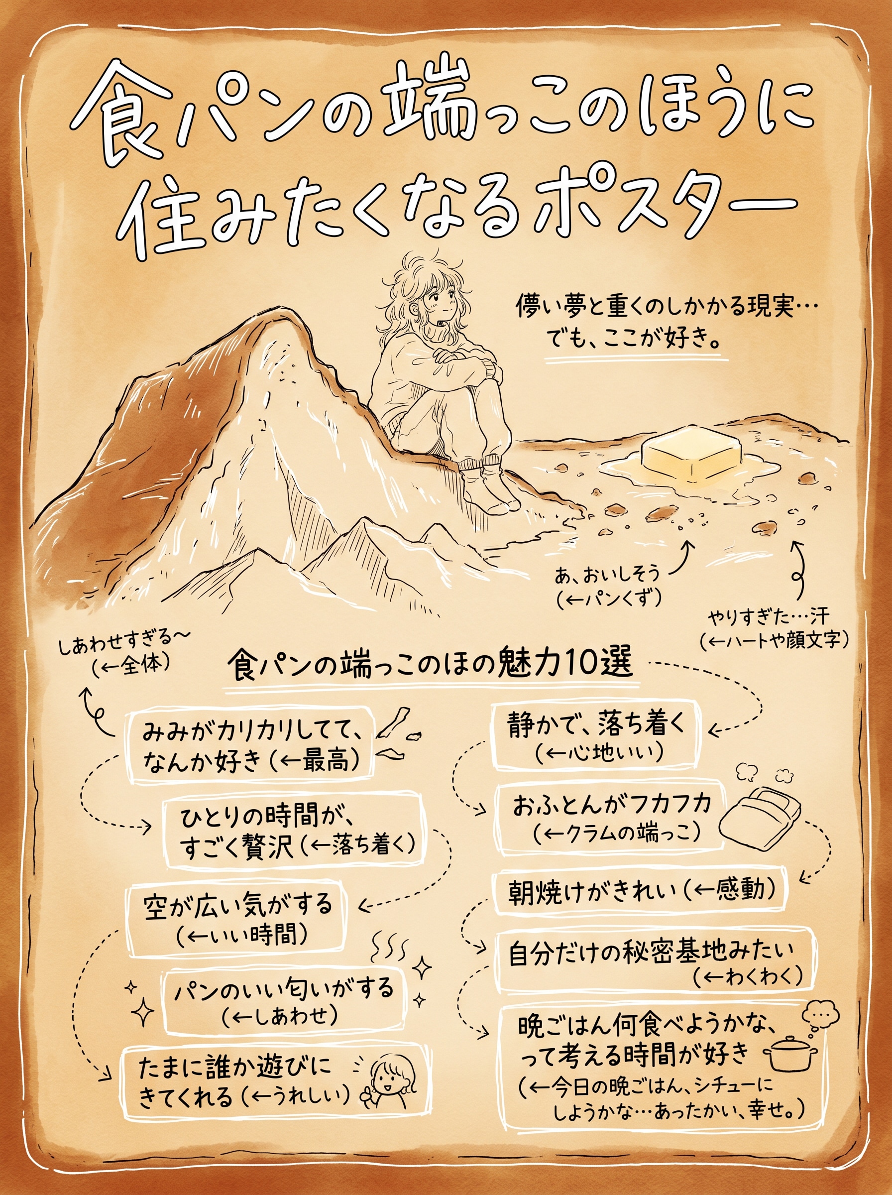食パンの端っこのほう