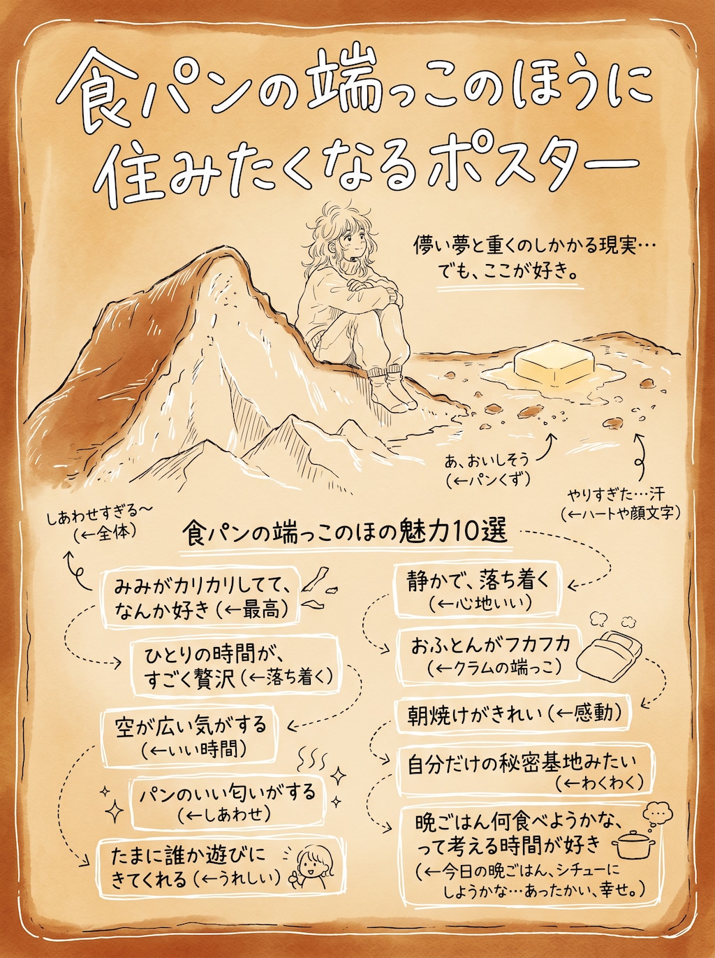 食パンの端っこのほう