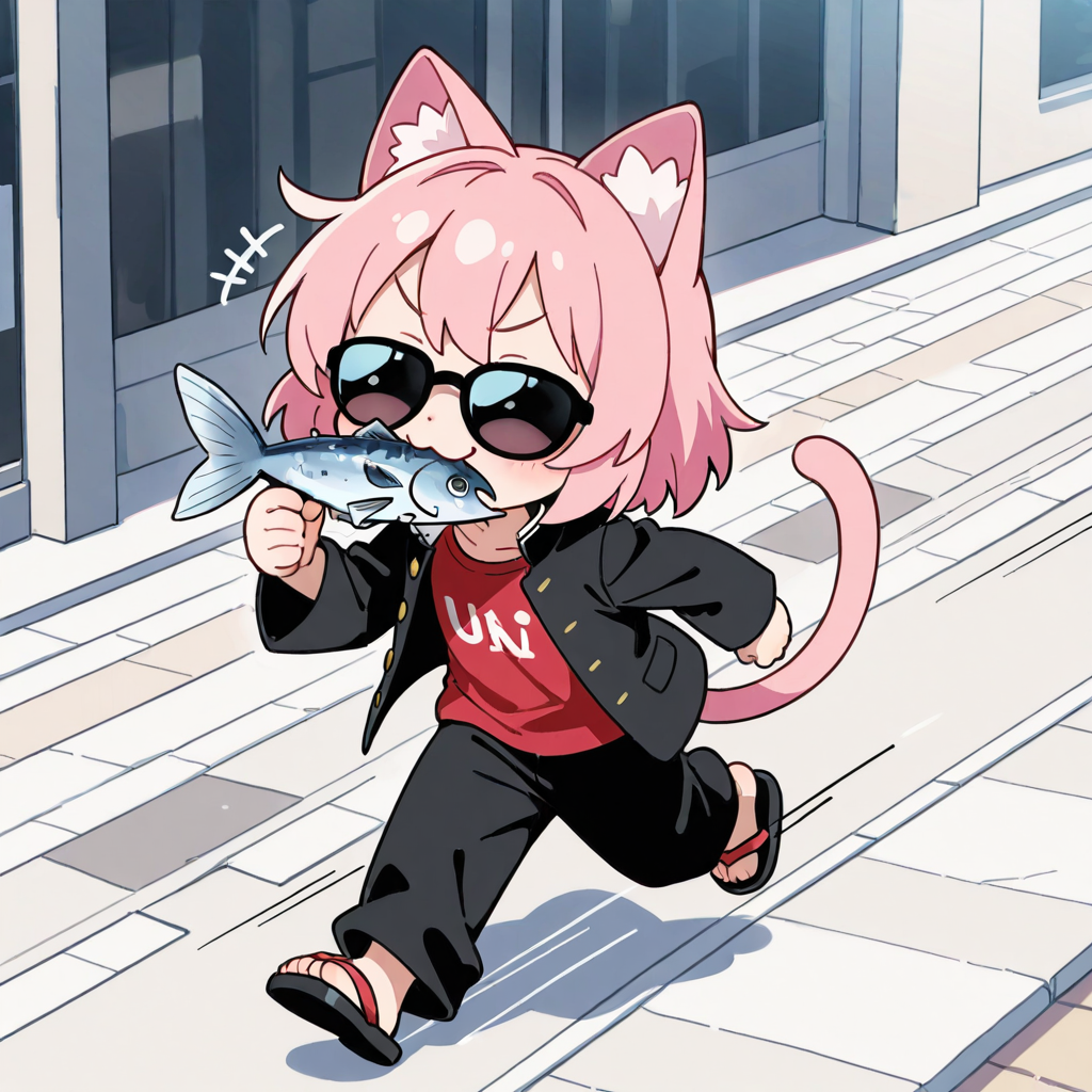 グレておさかにゃを万引きするねこ | の人気AIイラスト・グラビア