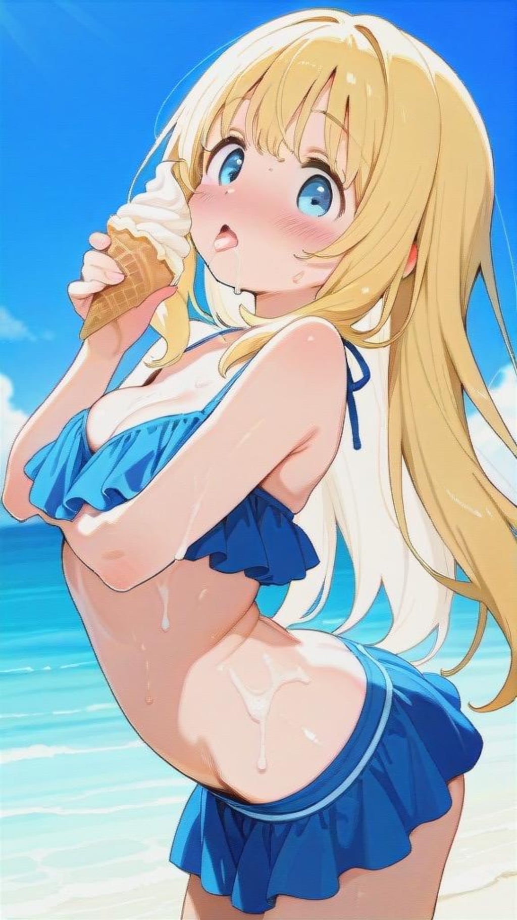 white vanilla soft-serve swirl