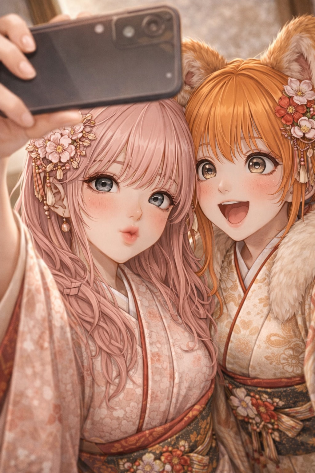 「計算されたキメ顔」と「自然な満開笑顔」 | の人気AIイラスト・グラビア