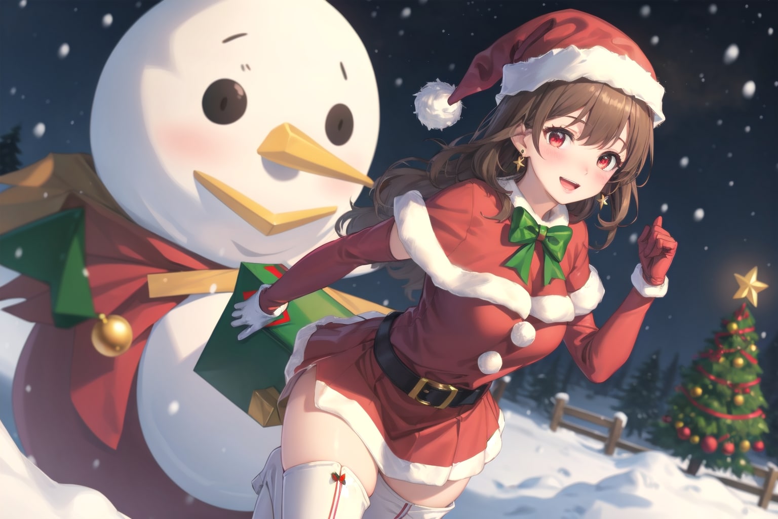 雪ダルマ野郎ついて来い！ | の人気AIイラスト・グラビア