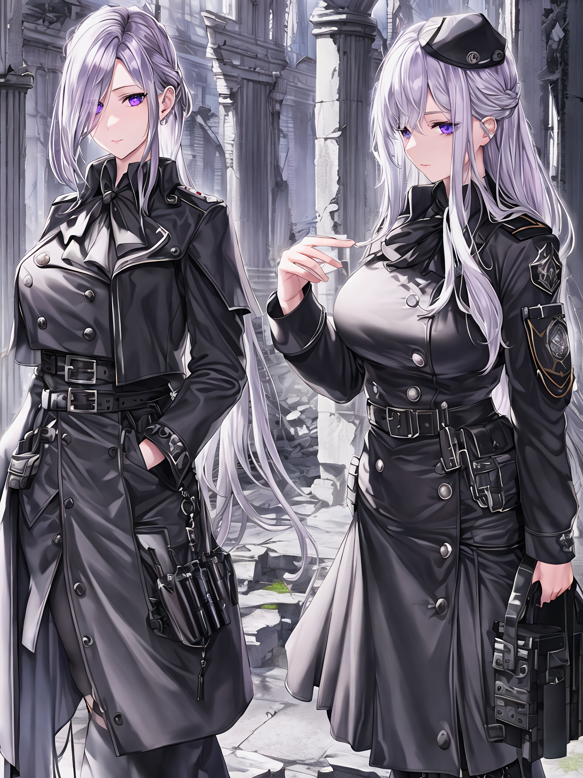 北方の軍事大国の女性将校