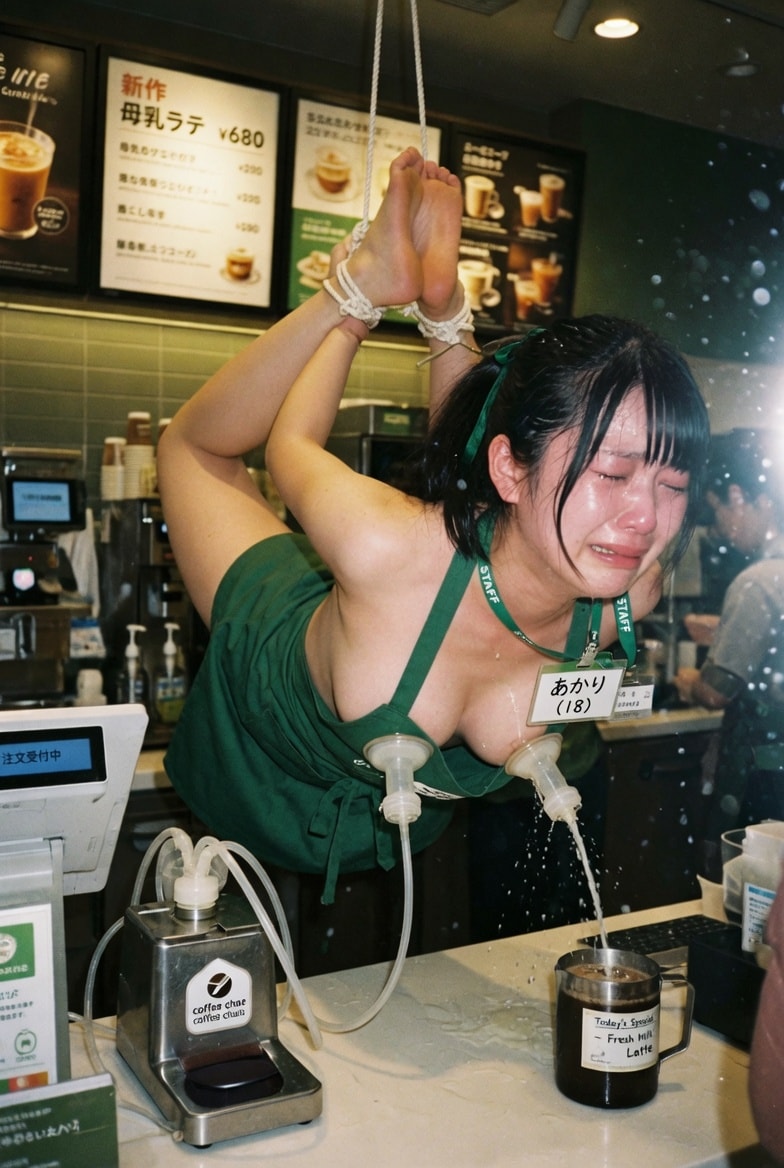 コーヒー店のミルクサービス