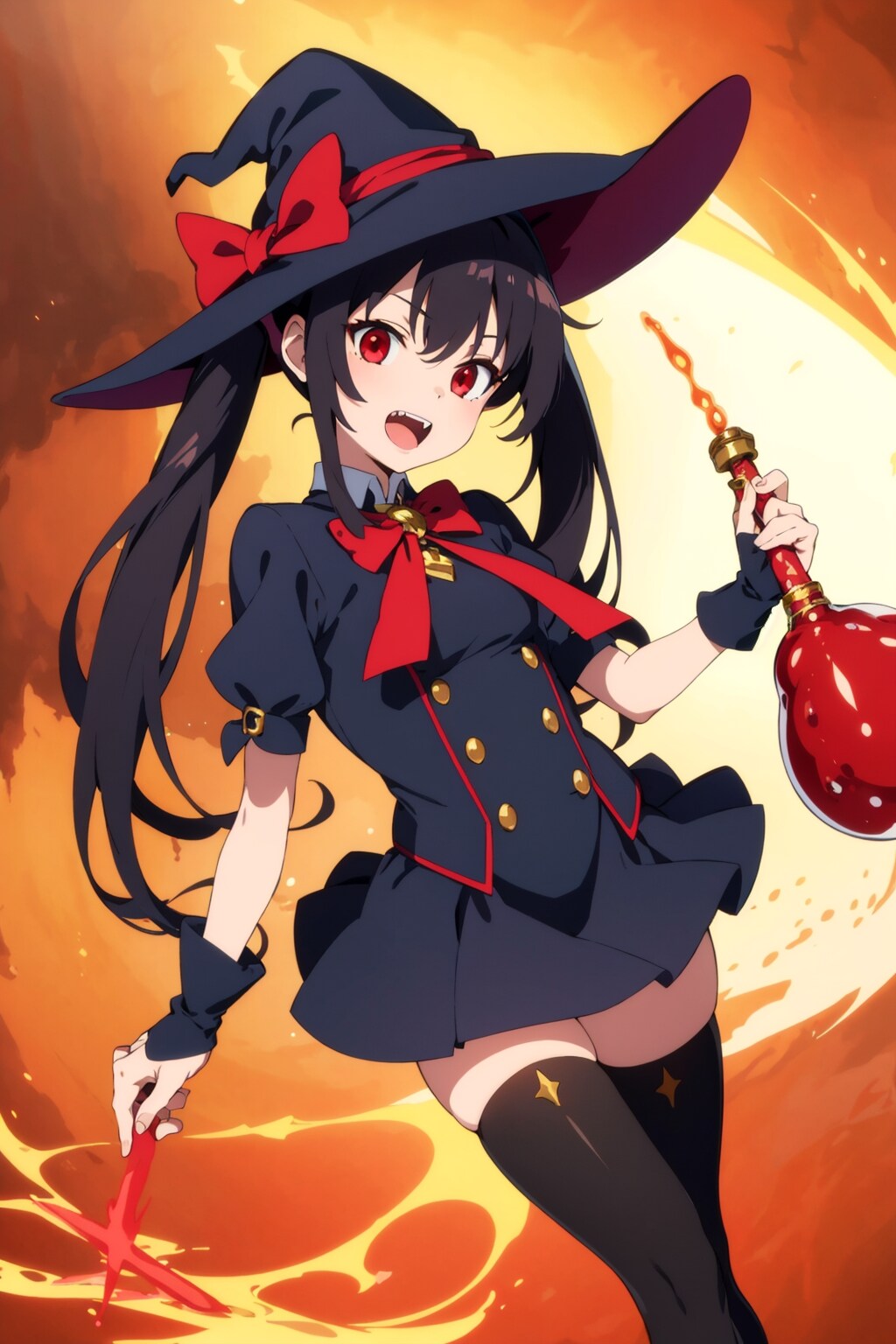 黒髪黒魔女(魔法薬作ったの！飲んでみて！)_20231203