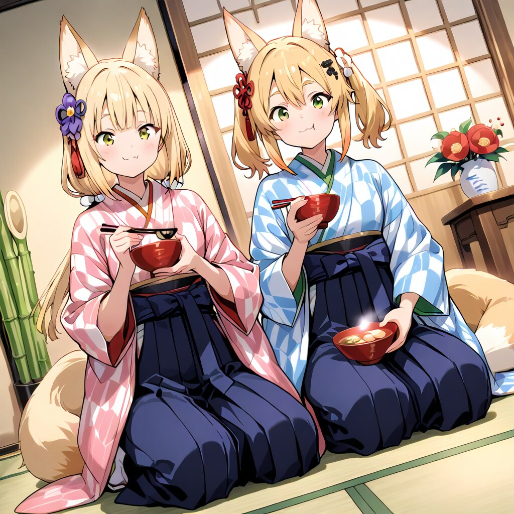お餅はあわてず食べてね