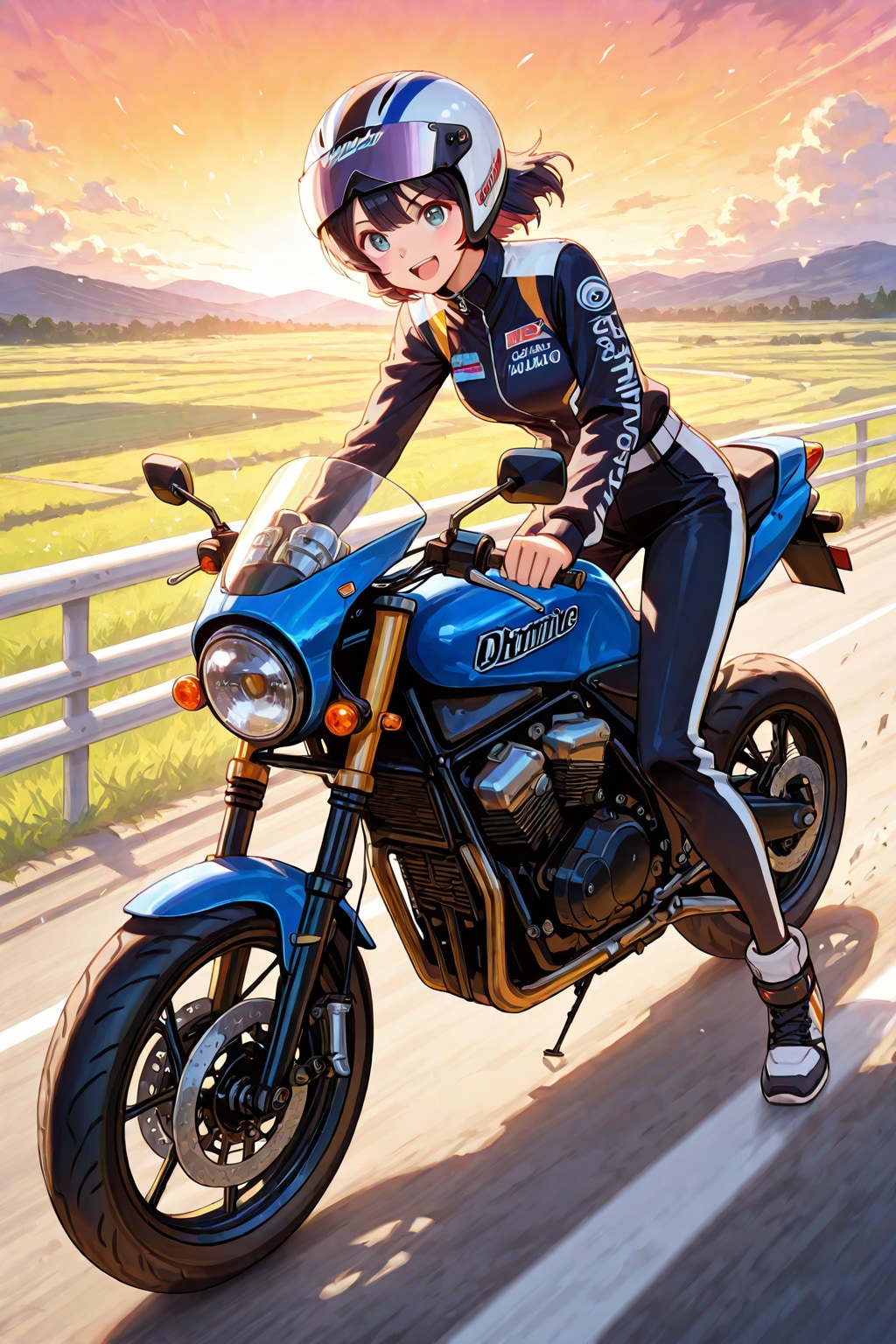 バイク好きな彼女 | の人気AIイラスト・グラビア