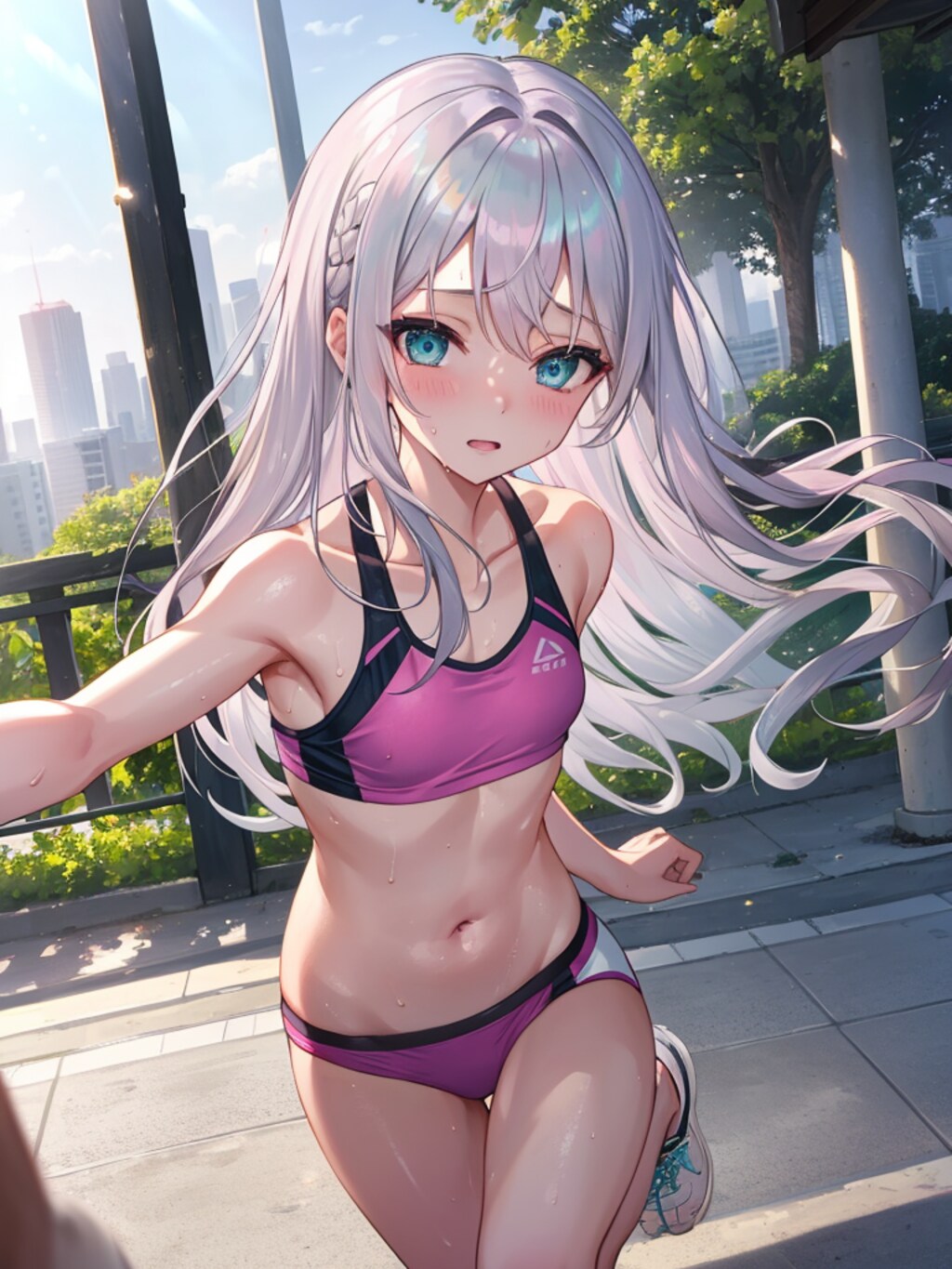 ジョギングしてます。一緒にどうですか？