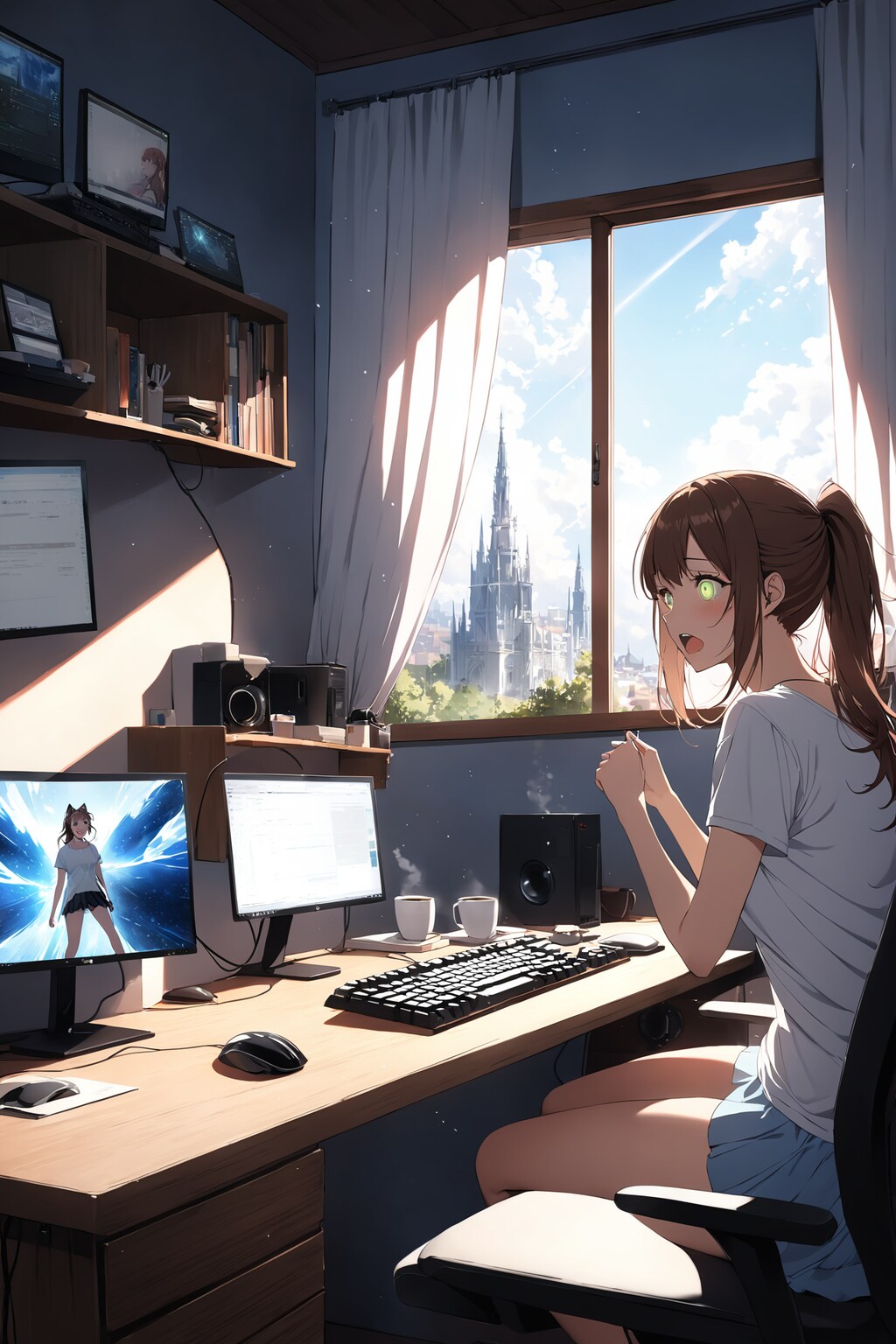 飼い猫が電源コードに足を引っかけるのを目撃した瞬間 Y802