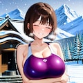 雪山水着のアキちゃん 2枚目