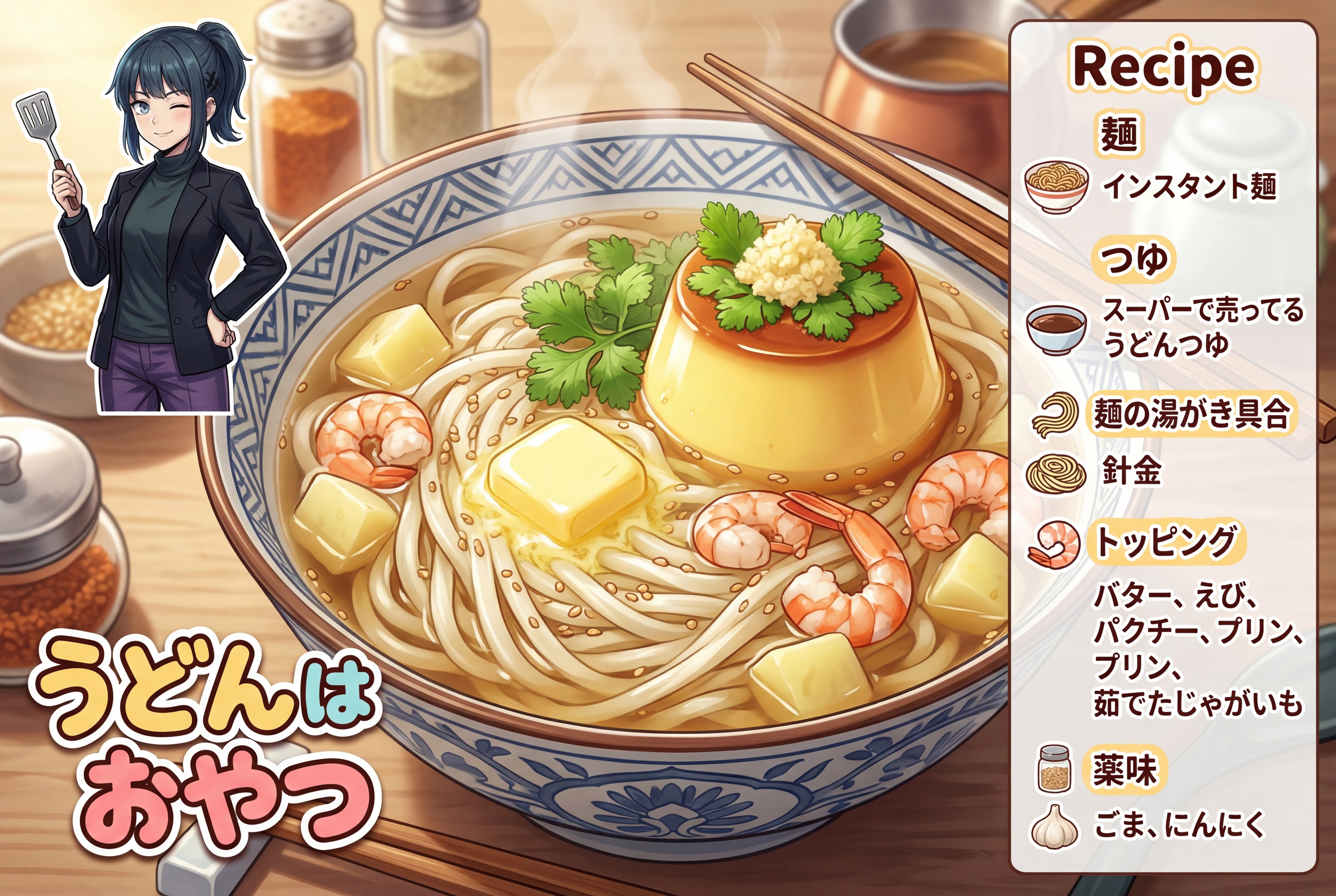 うどんはおやつ | の人気AIイラスト・グラビア