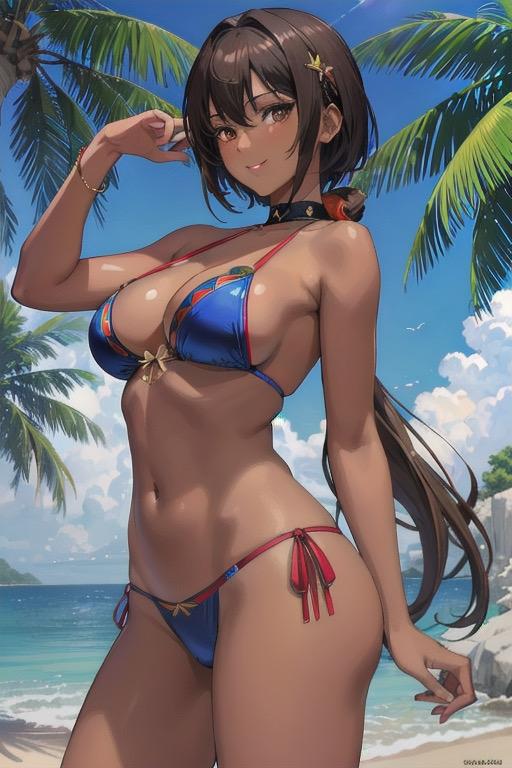 褐色ビキニギャル６