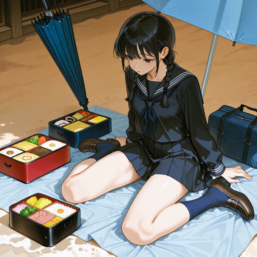 【番外編】砂濱に遠足へ来た制服の少女