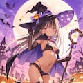 🎃褐色ちゃんx魔女っ娘🦇 2枚目
