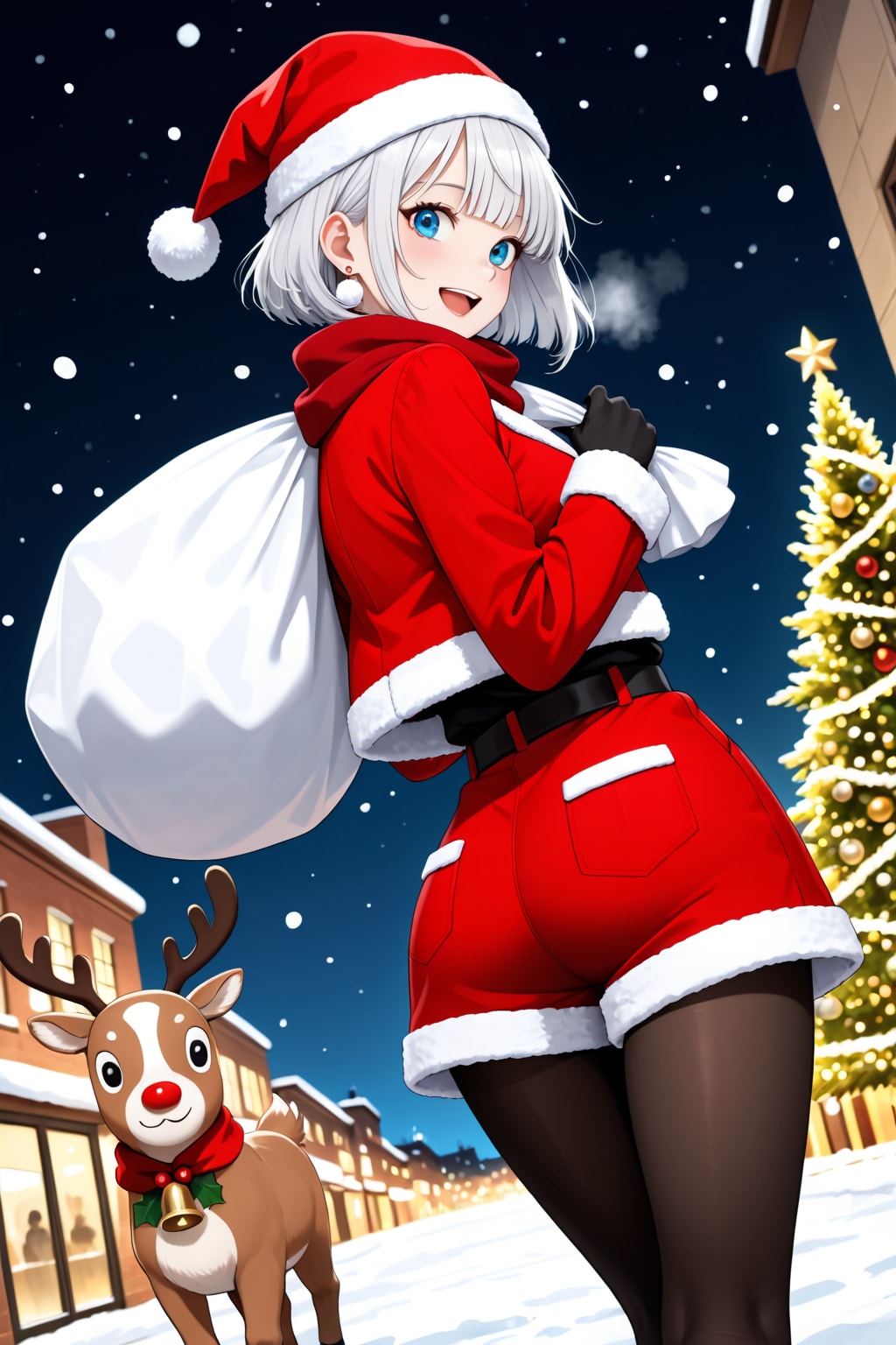 サンタコスの女の子 2025　その５ | の人気AIイラスト・グラビア