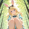 🌳森で見つけたウサギさん🐰 8枚目