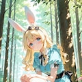 🌳森で見つけたウサギさん🐰 6枚目