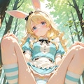 🌳森で見つけたウサギさん🐰 10枚目