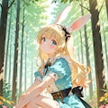 🌳森で見つけたウサギさん🐰 7枚目