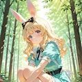 🌳森で見つけたウサギさん🐰 9枚目