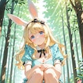 🌳森で見つけたウサギさん🐰 5枚目