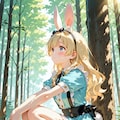 🌳森で見つけたウサギさん🐰 3枚目