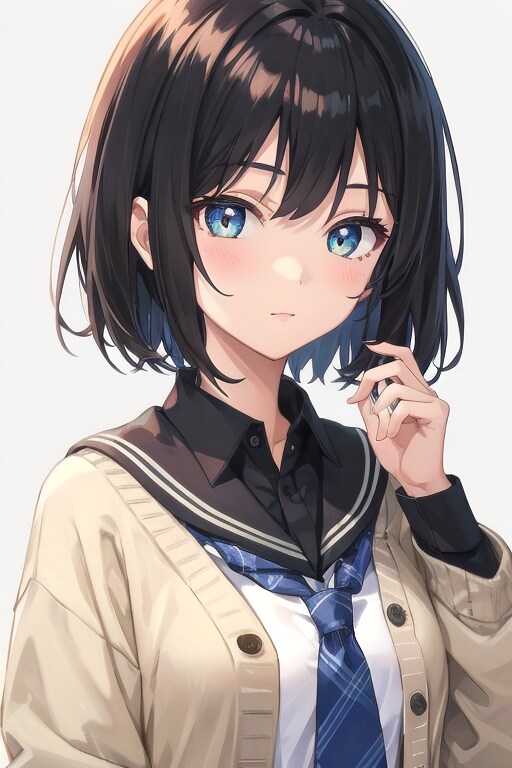 カーディガンの彼女 | の人気AIイラスト・グラビア