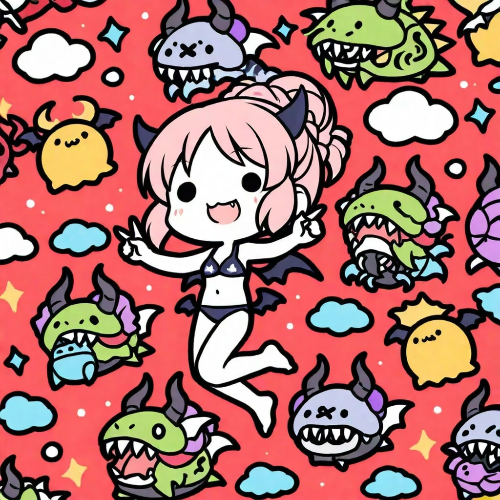 カラフル悪魔っ子ちゃん250609 | の人気AIイラスト・グラビア