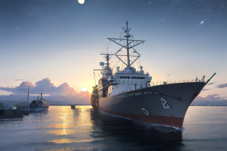 軍艦と星空 | の人気AIイラスト・グラビア