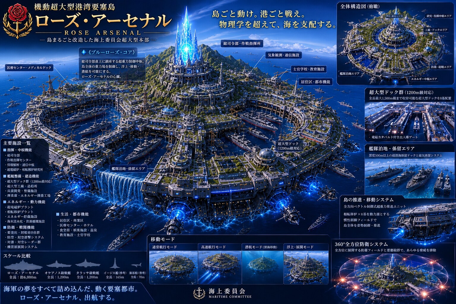 機動超大型港湾要塞島《ローズ・アーセナル》