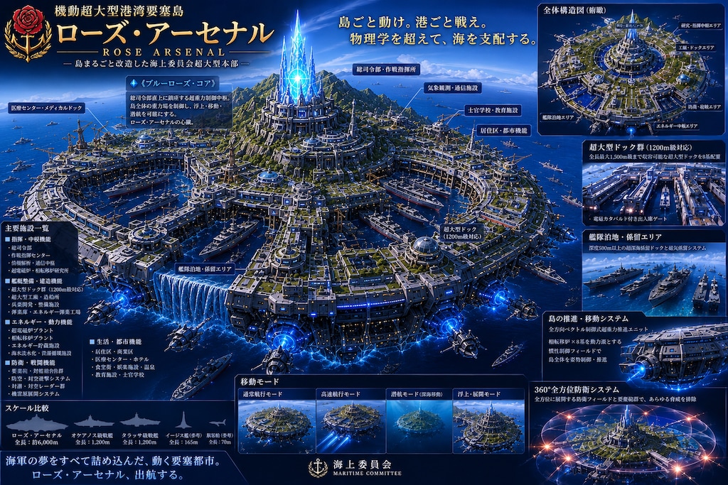 機動超大型港湾要塞島《ローズ・アーセナル》