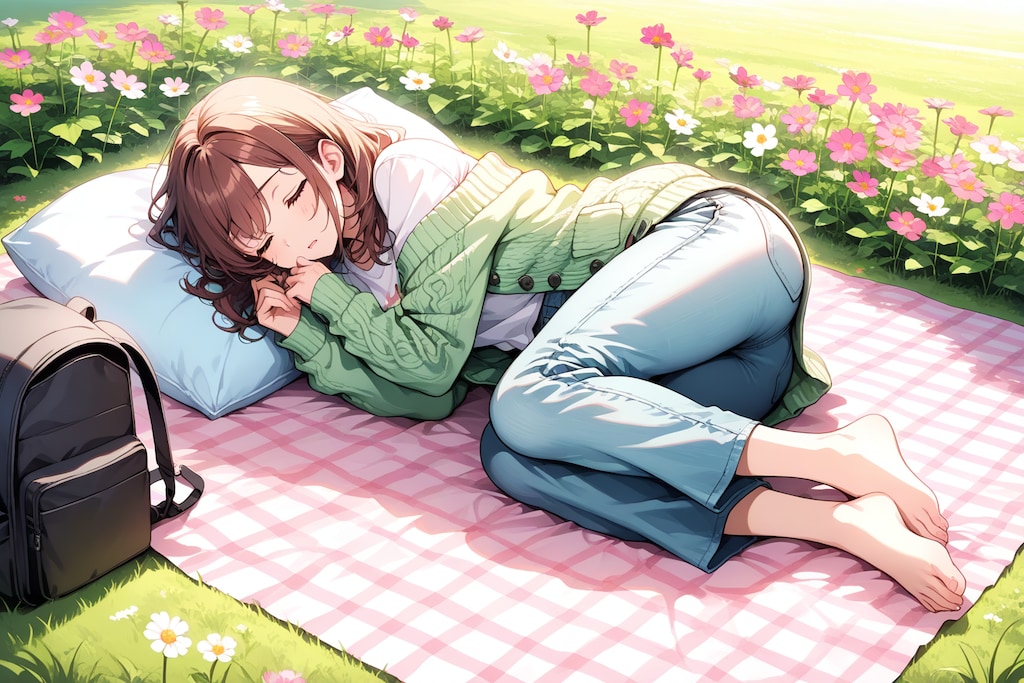 コスモス畑で