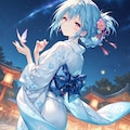 夜空と雪女さん 3枚目