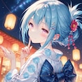 夜空と雪女さん 2枚目