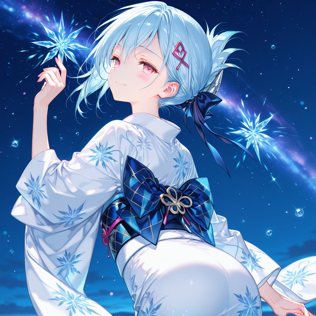夜空と雪女さん