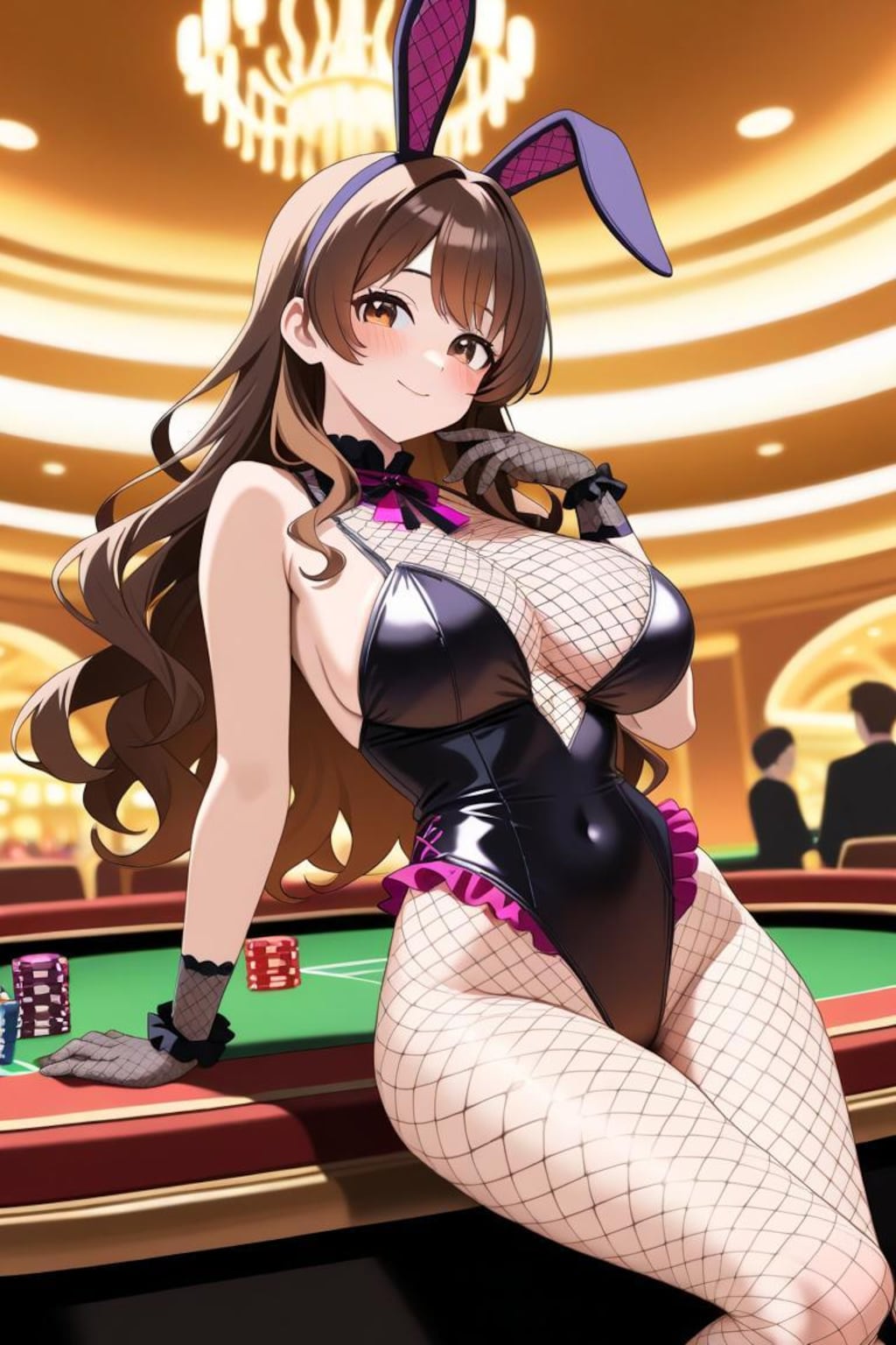 うちの子　茶髪のお姉さん　網バニー