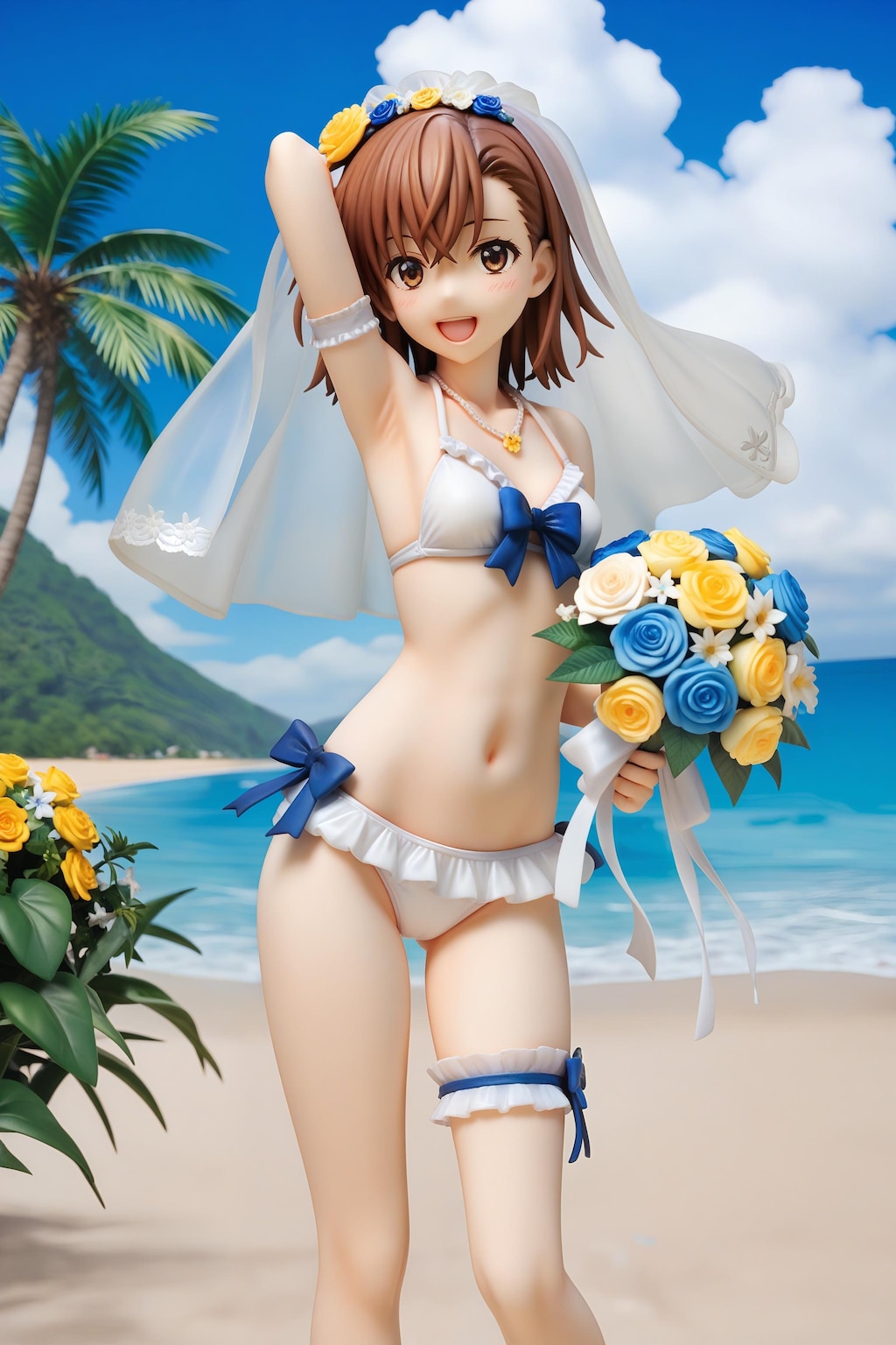 とある科学の超電磁砲Tのウエディングビキニフィギュア風