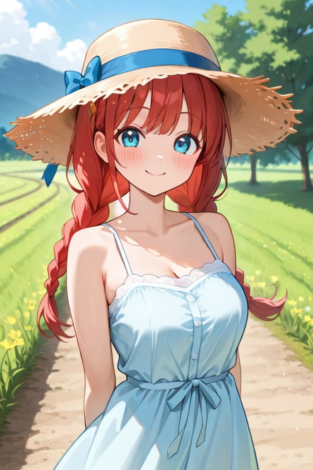 散歩する赤髪ちゃん