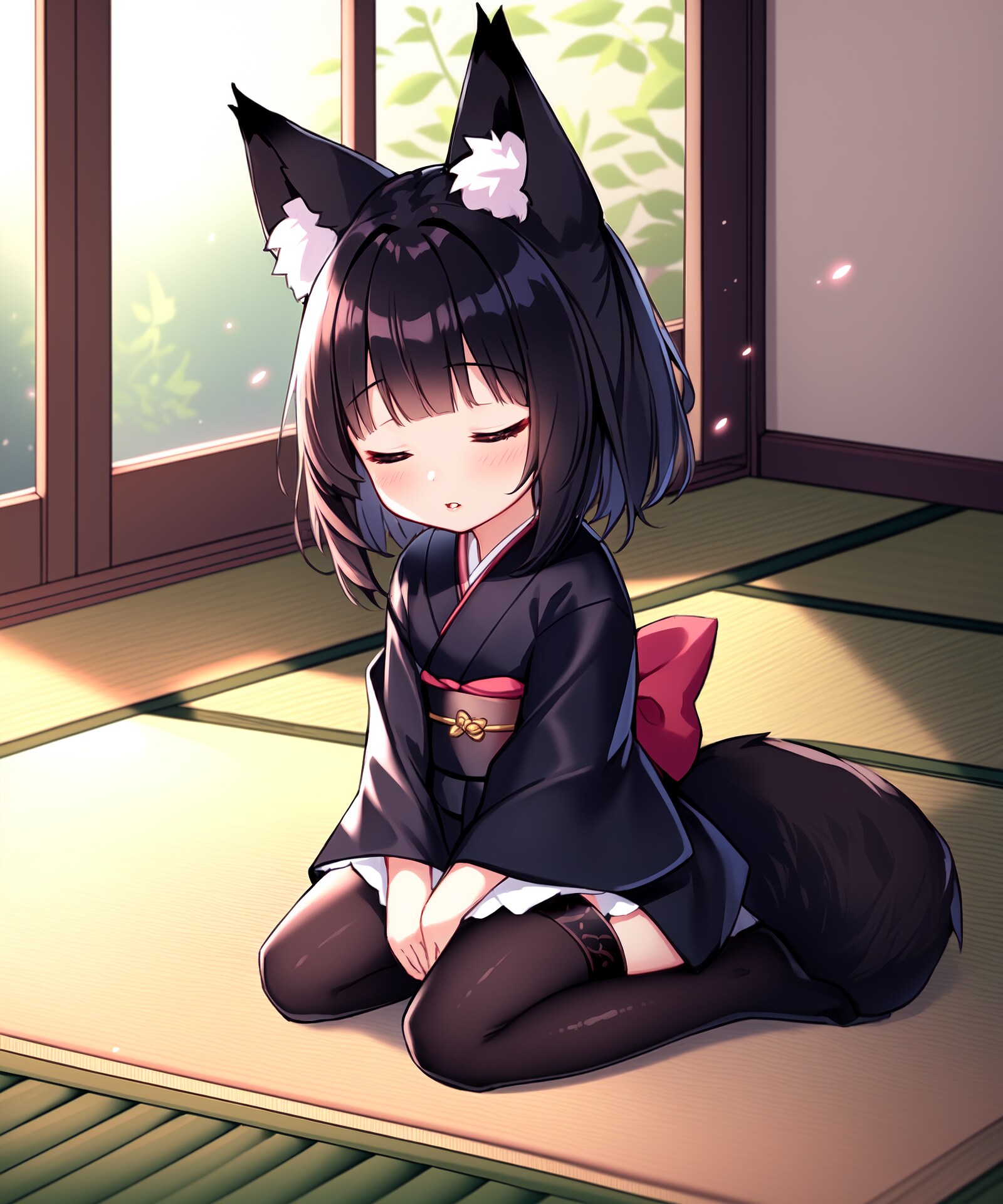 居眠り黒狐ちゃん