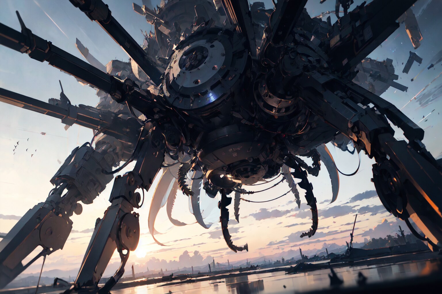 夕方のメカ怪獣