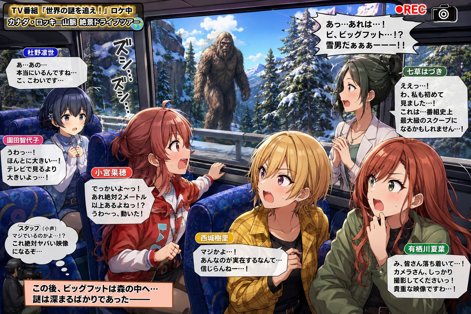 放課後クライマックスガールズ、ビッグフットを目撃する | の人気AIイラスト・グラビア