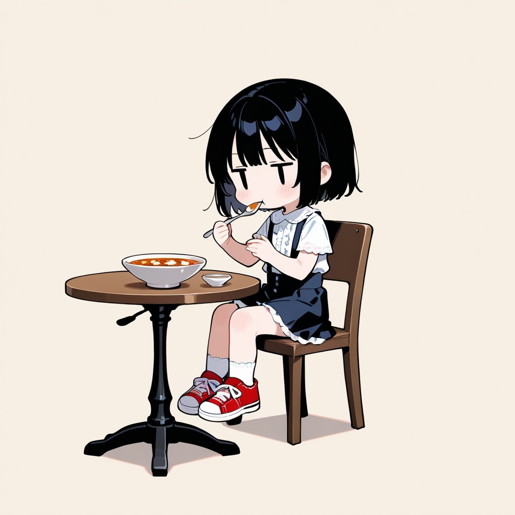 麻婆豆腐を食べる