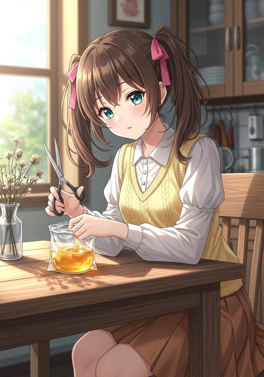 はちみつの袋を切る | の人気AIイラスト・グラビア