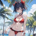 赤いビキニ 4枚目